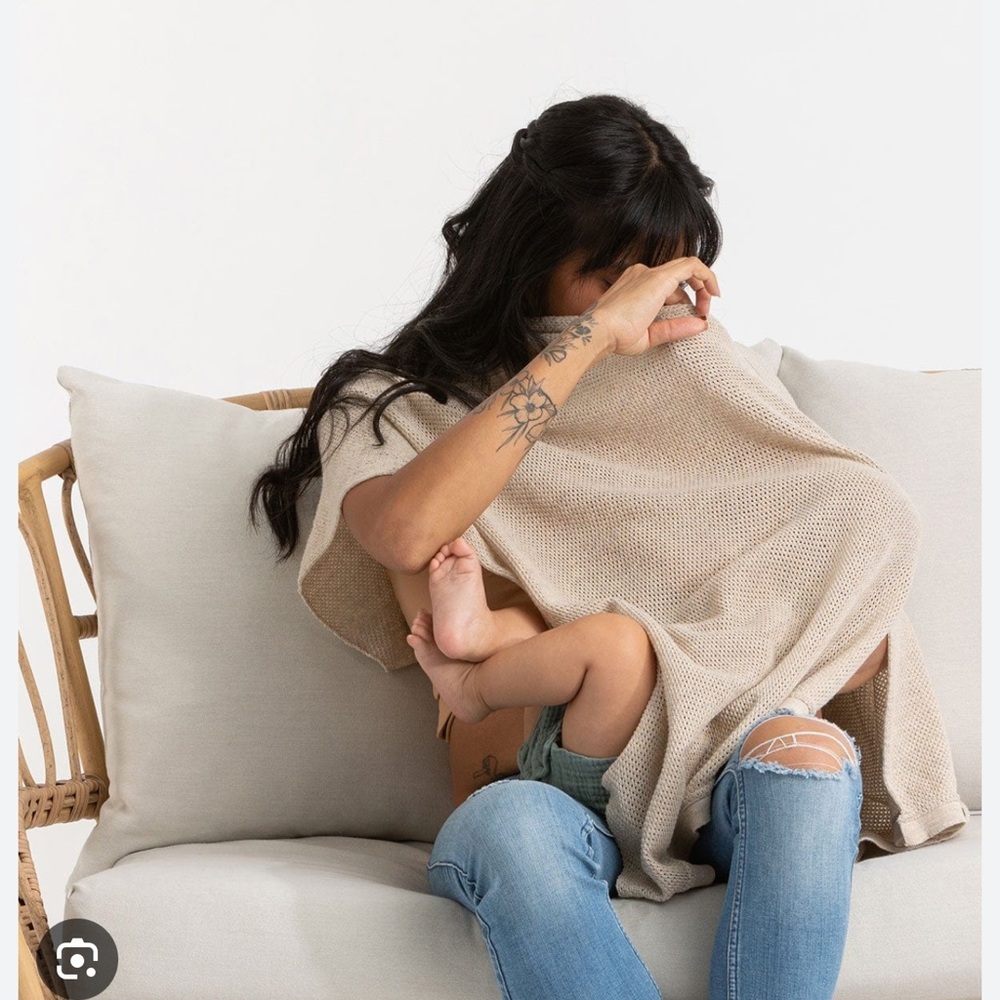 cocoon by amma nursing cover natural 
 Cozy Beige Knit Sweater